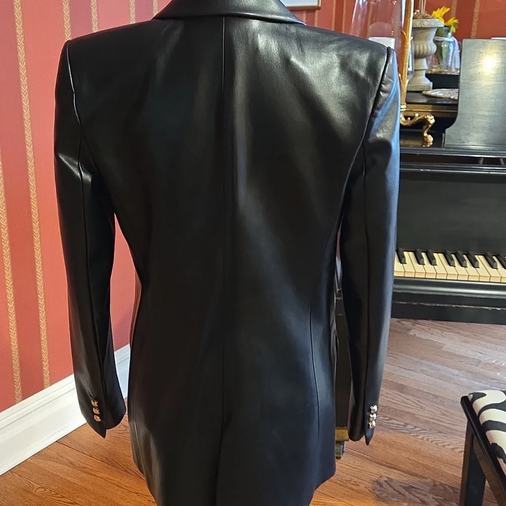 Zara Faux Leather Jacket - Picture 4 of 10